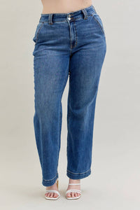 Judy Blue - Women's Wide Leg Double Button Jeans