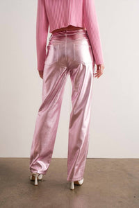 Papermoon - Aviana Metallic Wide Leg Pants