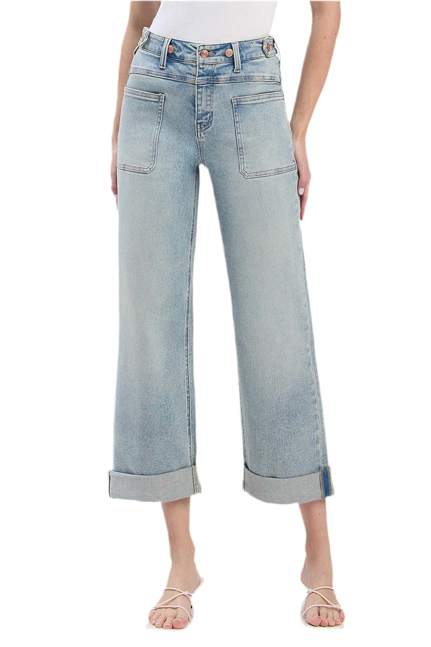 Kancan - Super High Rise Slim Wide Leg Jeans