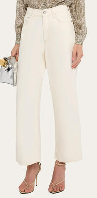 Rag & Bone Featherweight Andi High Rise Wide Leg Jeans in ecru - women's pants
