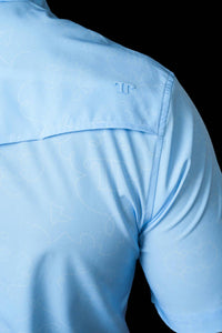 Ferrell Carson Short Sleeve Snap Shirt in light blue - men's shirt - view 5