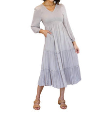 Hayden La - Easy Come, Easy Go Tiered Midi Dress