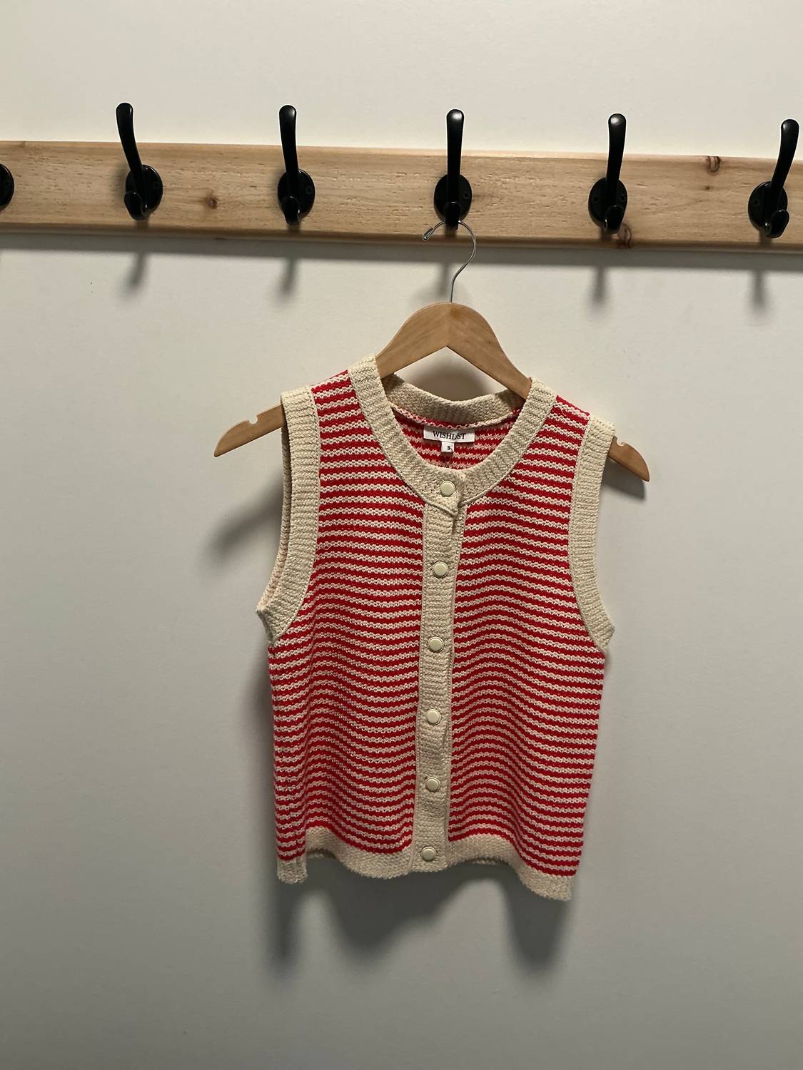 Wishlist - Women's Striped Button Up Sweater Vest