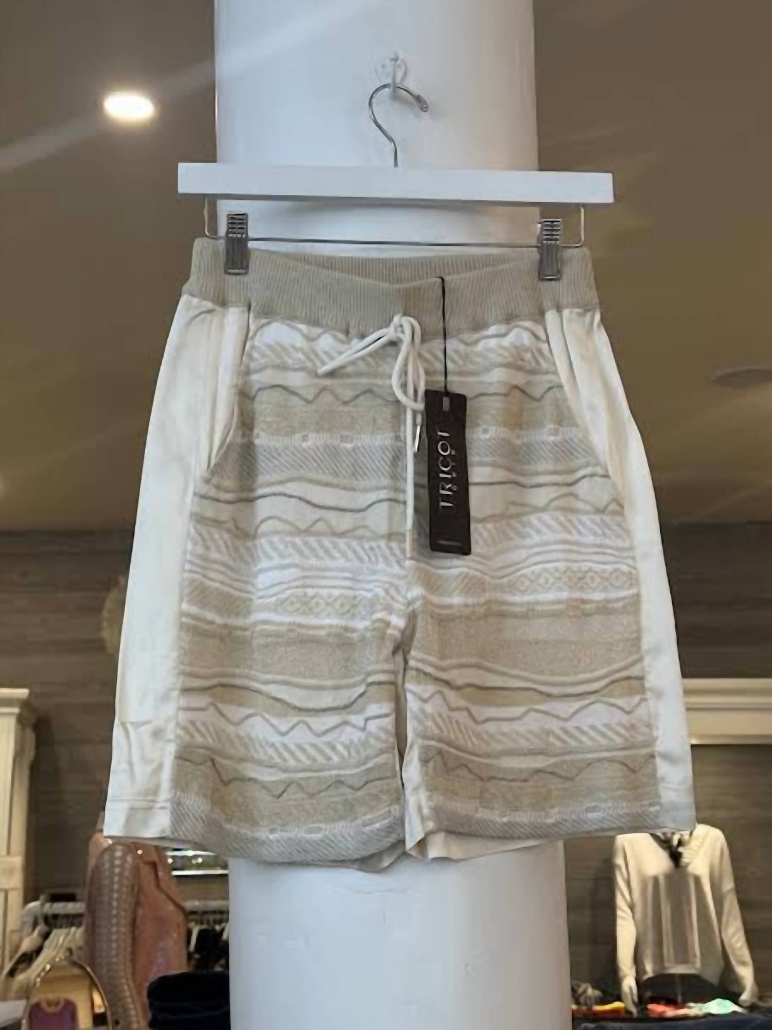 Tricot Chic Women's Shimmer Shorts in beige - women's shorts