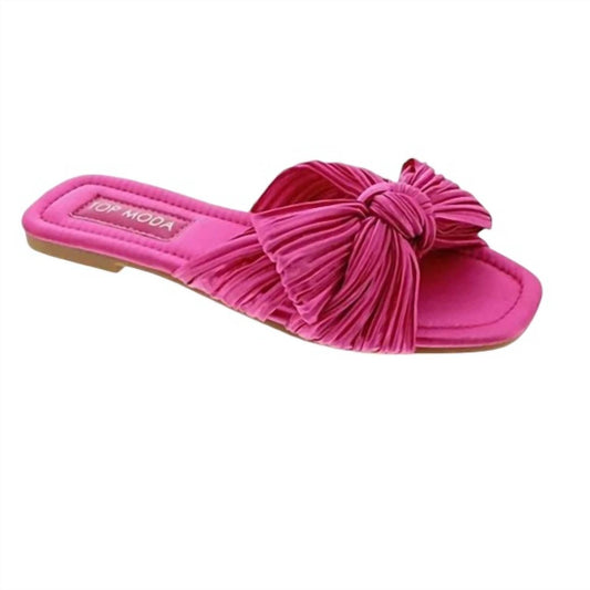 Top Moda - WOMEN'S SATIN BOW SANDAL