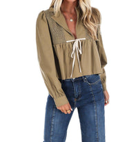 Idem Ditto - Autumn Leaves Tie Front Top