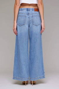 Hidden - NORI Elastic Waist Wide-Leg Denim Jeans