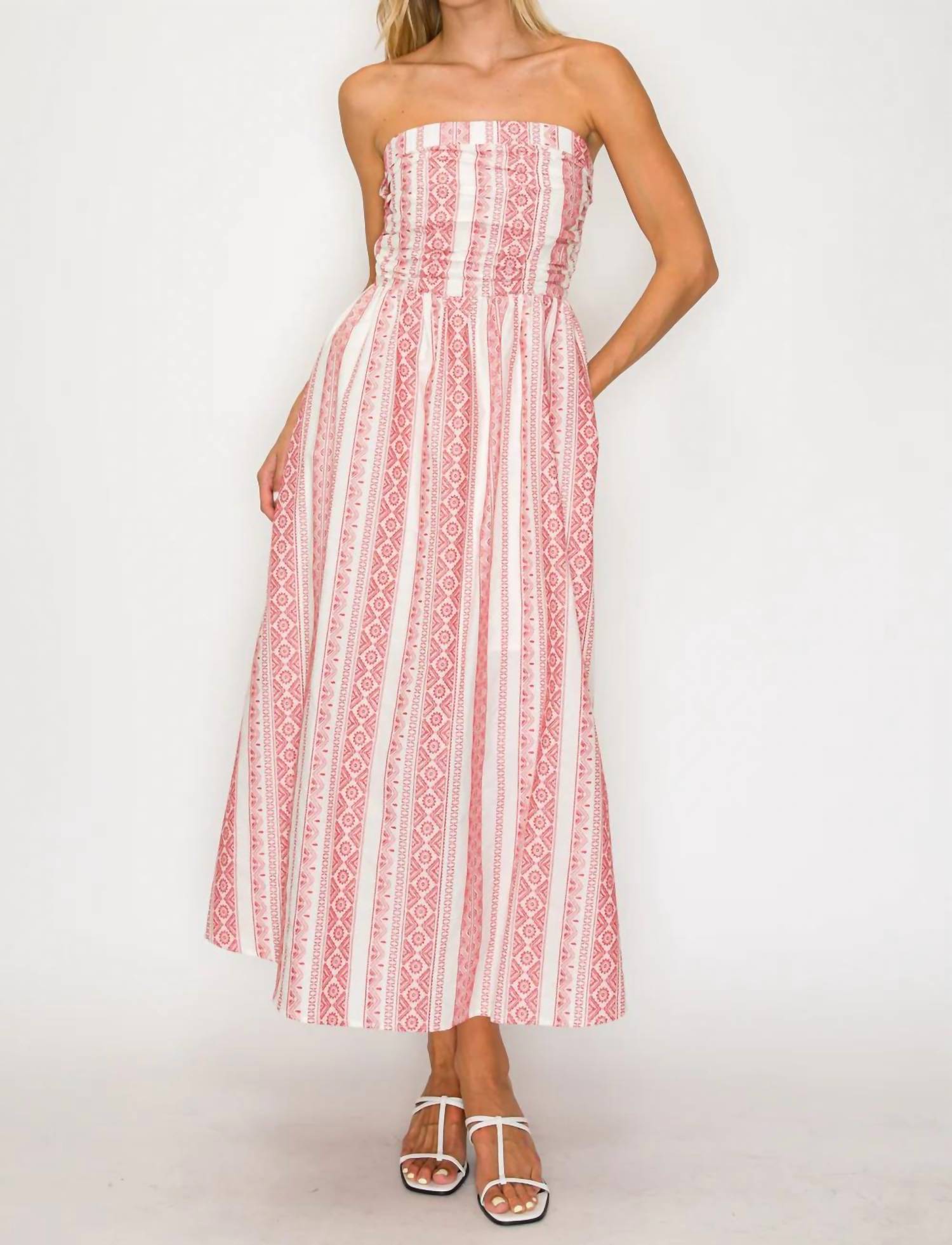 Meet Me In Santorini - Tube Midi Dress