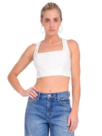 Milly - Nickie Cady Square Neck Crop Top