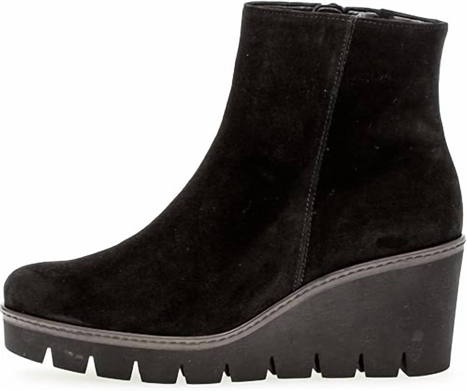 Gabor - Women's Utopia Suede Wedge Ankle Boots
