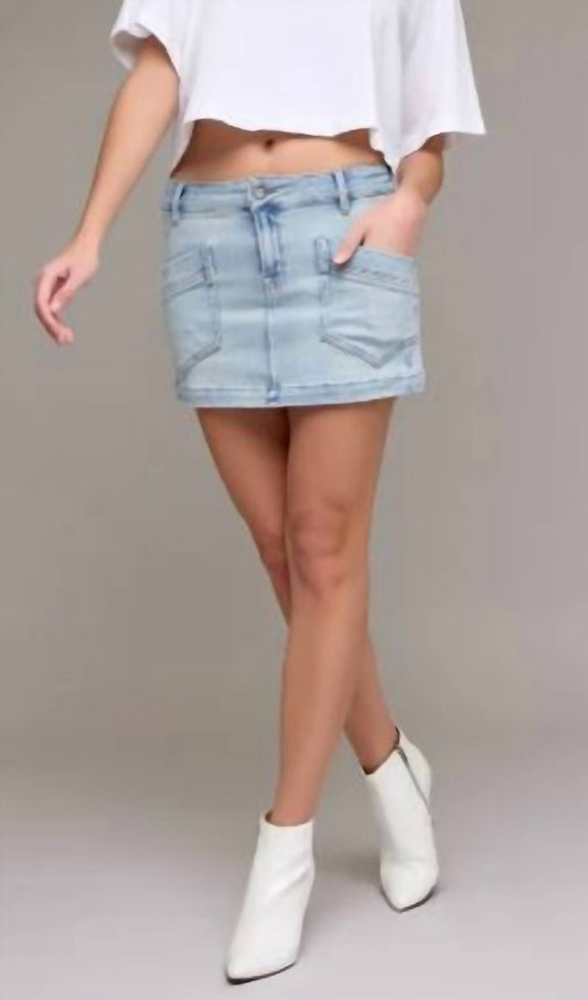 Hidden - Peyton Patch Pockets Mini Skirt