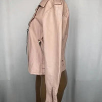 BLANKNYC Women's Faux Leather Zipper Pockets Jacket in blush pale pink - women's jacket - view 4