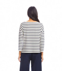 Karen Kane - Women's Three Quarter Sleeve Boatneck Top