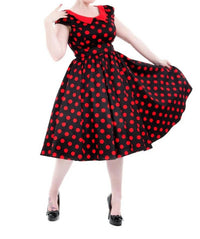 Orchid Bloom - Polka Dot Swing Dress