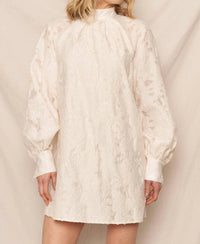 En Creme - The Elara Mock Neck Mini Dress