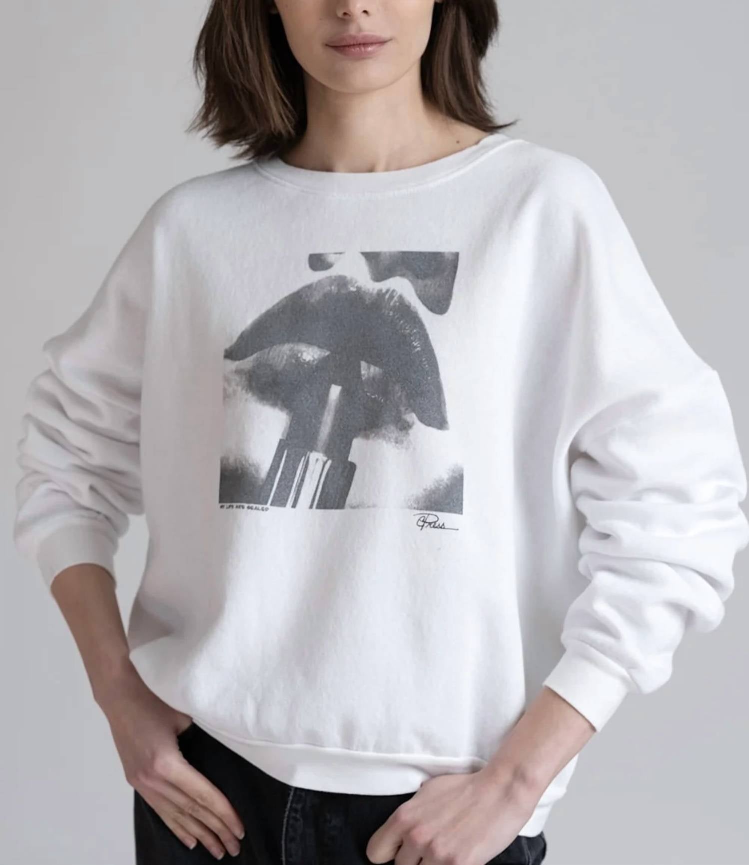 Cpress Studio - My Lips Are Sealed Cozy Sweatshirt