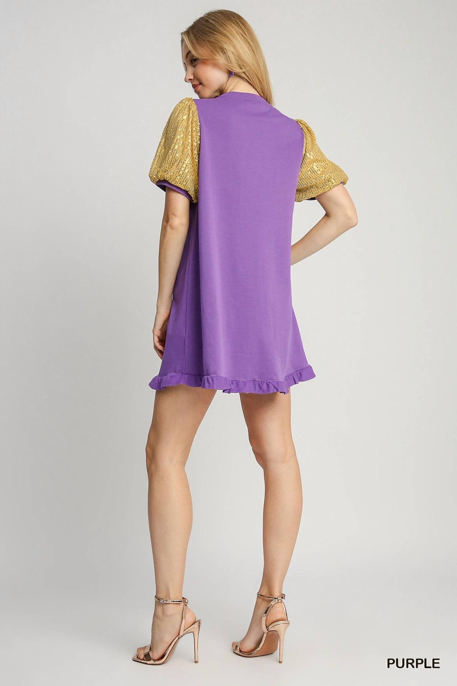 Umgee - Sequin Game Day Mini Dress
