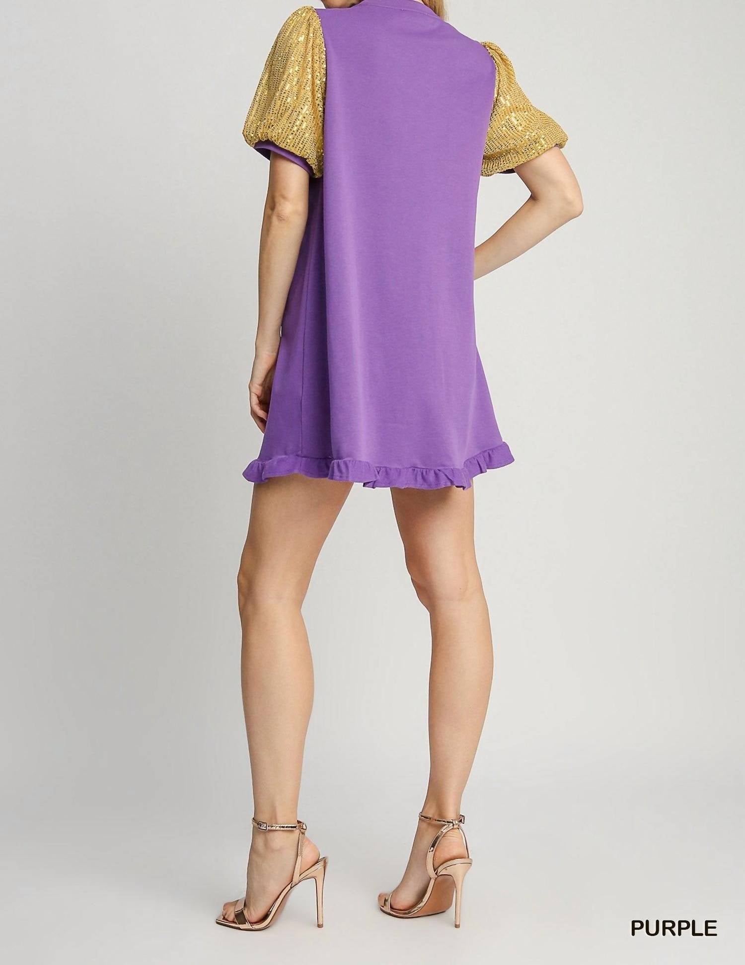 Umgee - Sequin Game Day Mini Dress