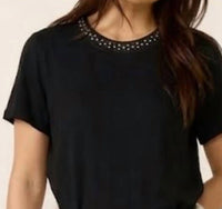 LNA Women's Paula Tee in black - women's t-shirt - detail view