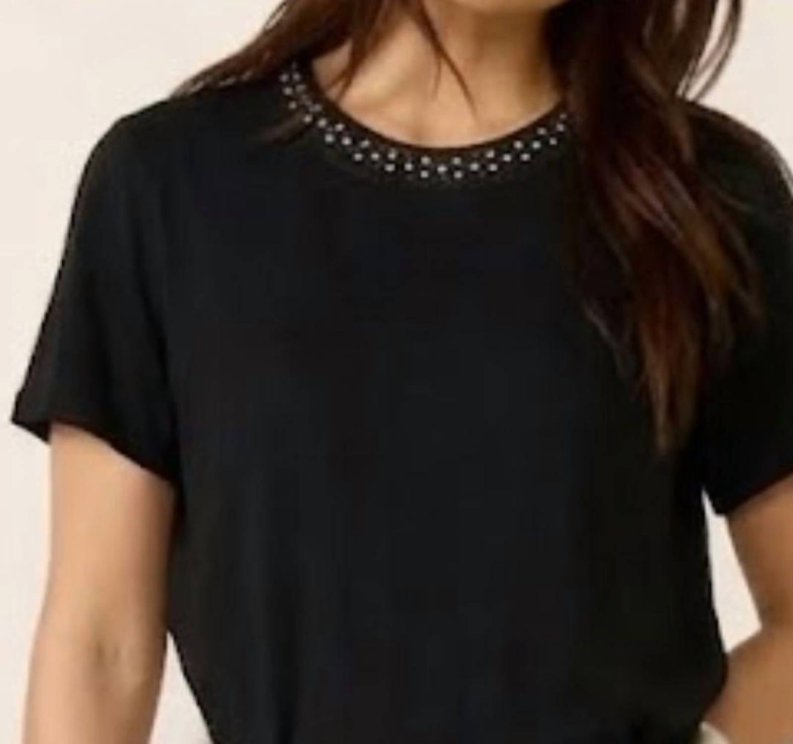 LNA Women's Paula Tee in black - women's t-shirt - detail view