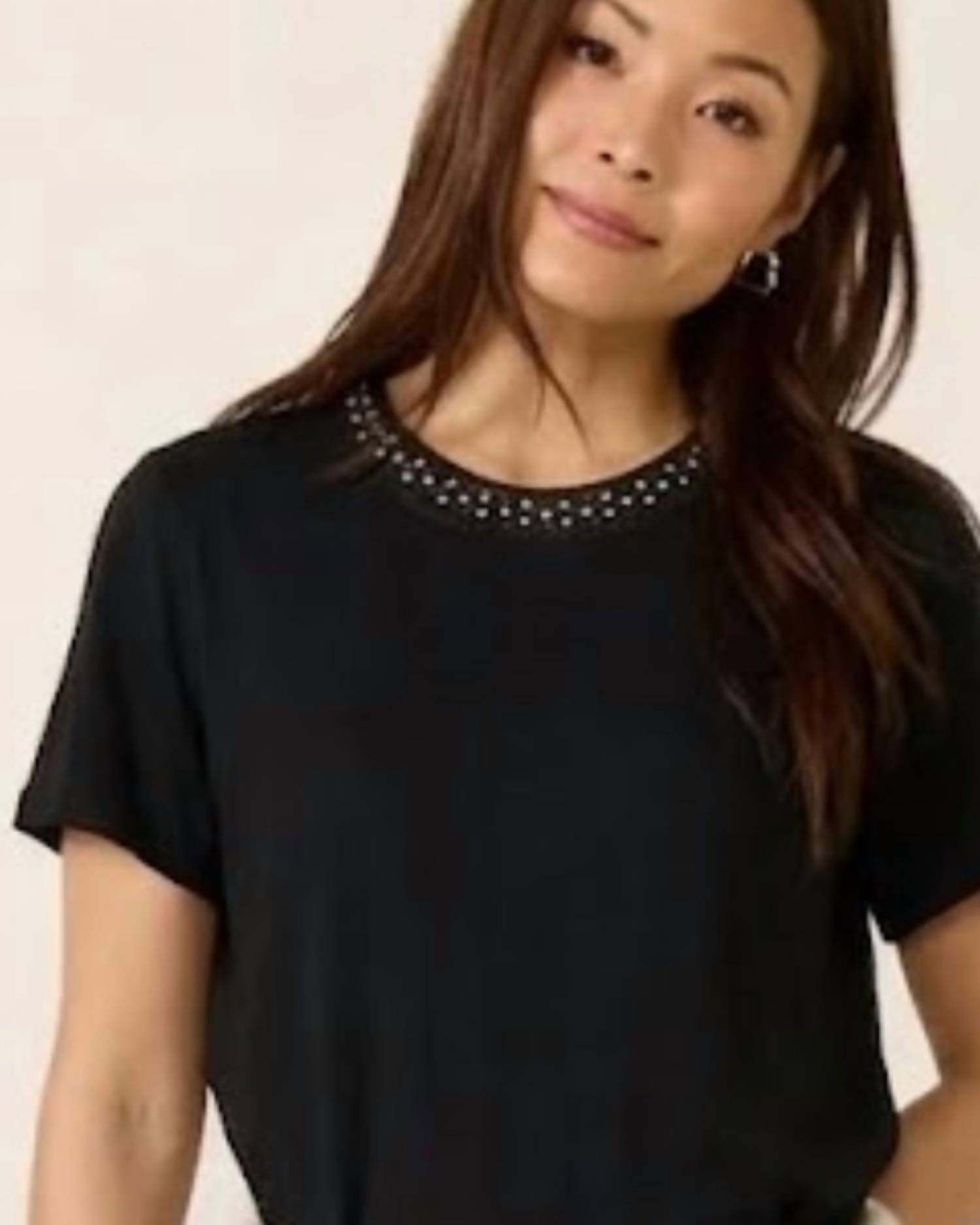 LNA Women's Paula Tee in black - women's t-shirt - alternate view