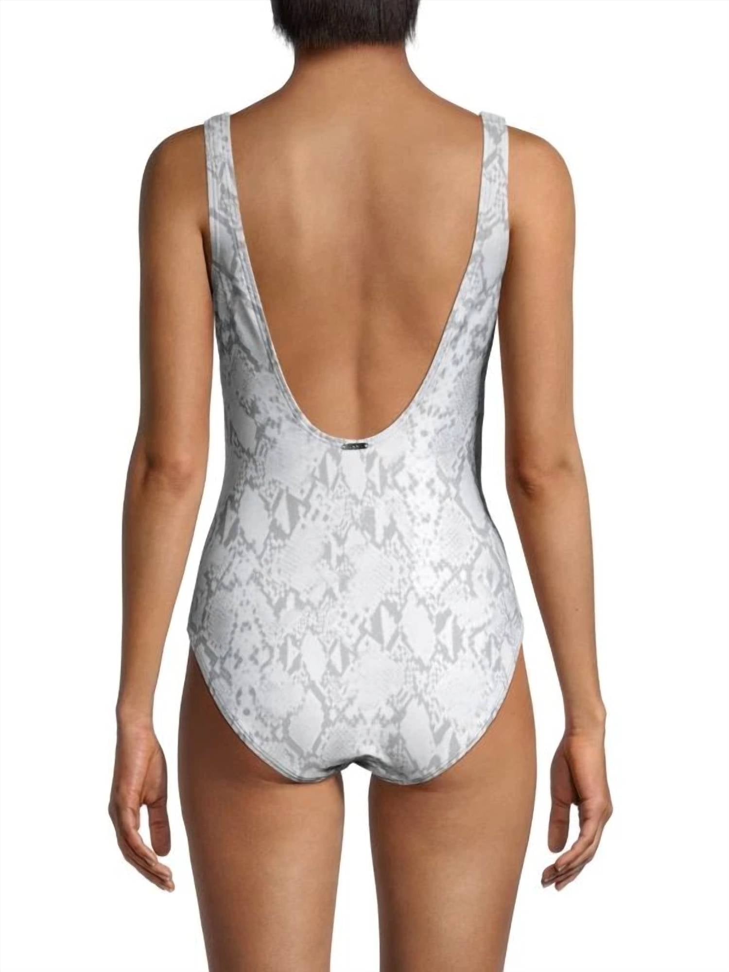Dkny - Printed Peek-a-boo Twist One Piece Swimsuit