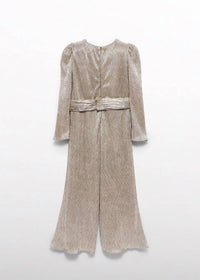 Abel & Lula Girl's Knit Jumpsuit in bronze - kids' item - detail view