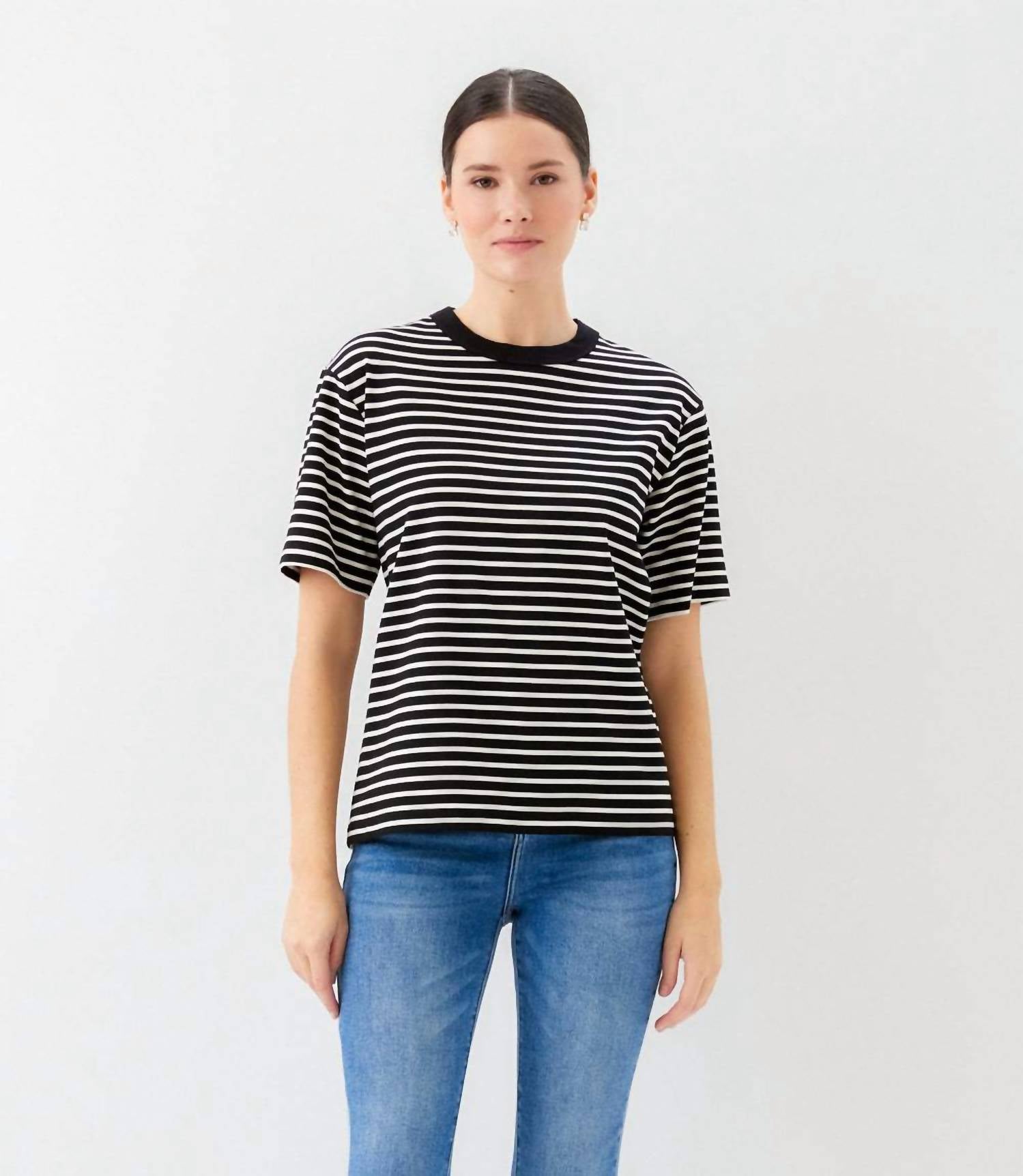 Karen Kane - Stripe Short Sleeve Top