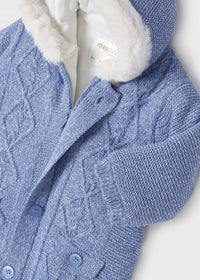 Mayoral - Boys Baby Winter Knit Zipper Hoodie Jumpsuit