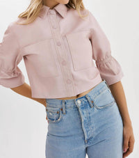 Lamarque - Ruffle Sleeve Leather Jacket