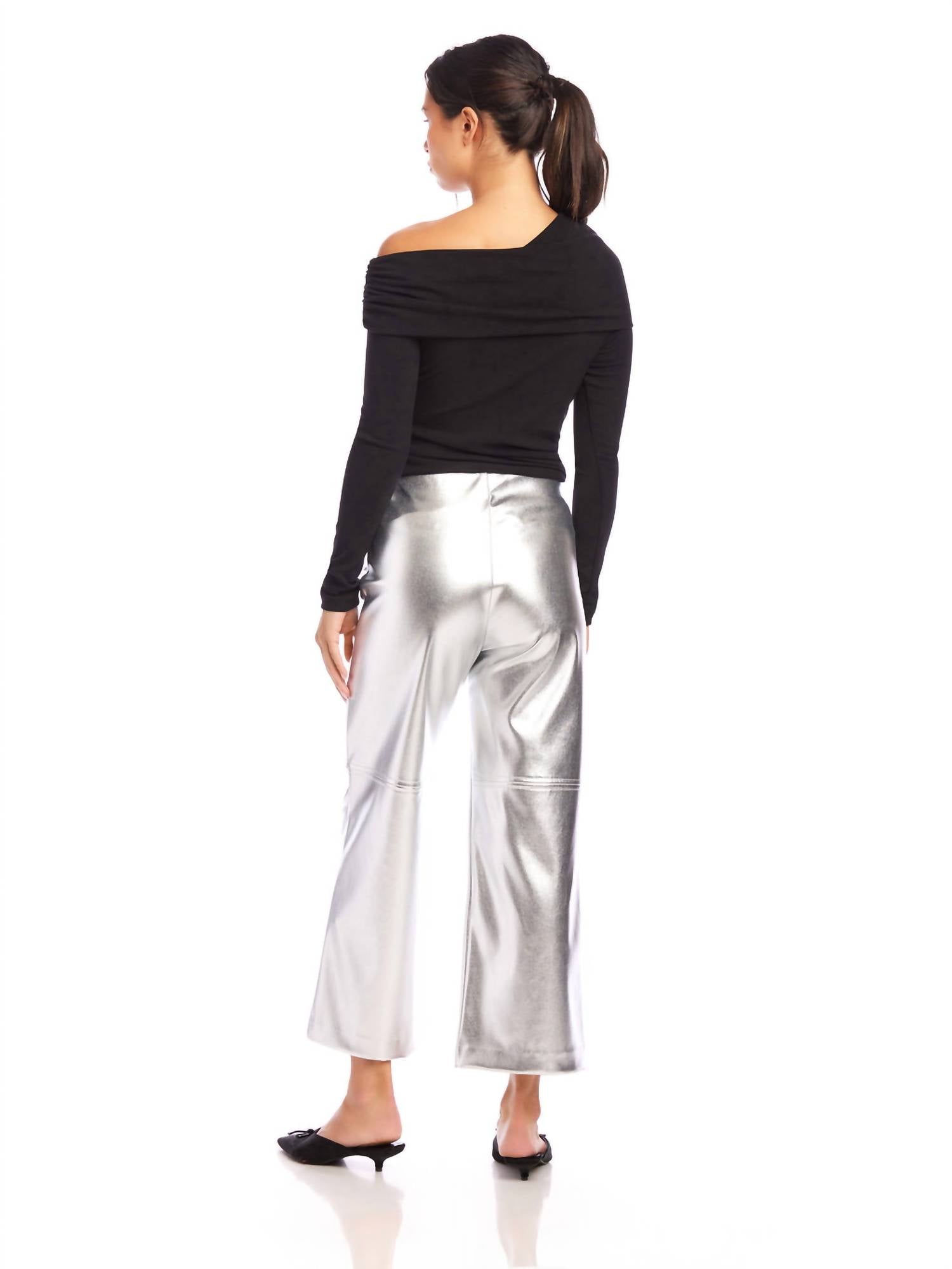 Fifteen Twenty - Faux Leather Cropped Pants