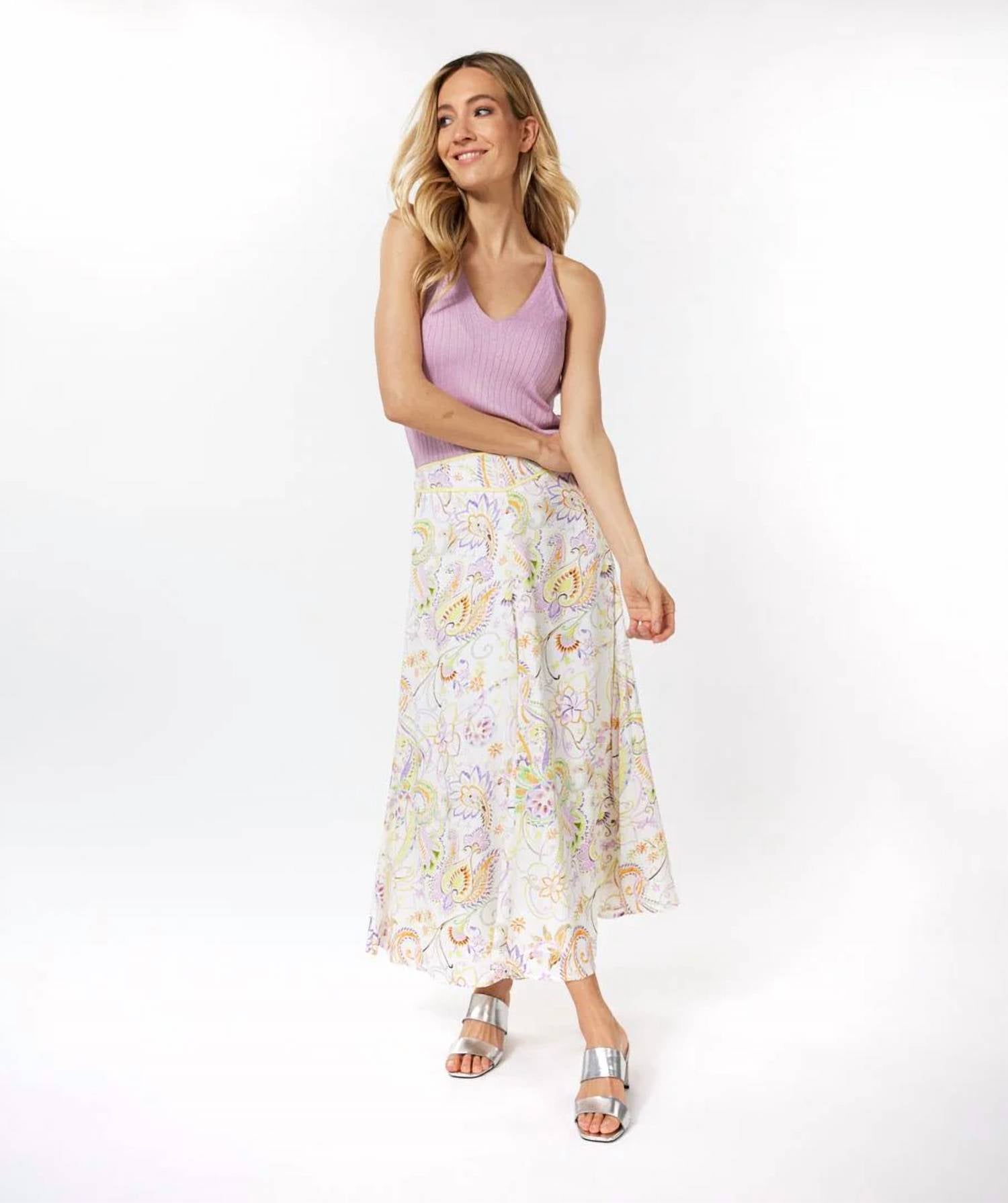 Esqualo - Bibbi Beloved Flower Print Long Skirt
