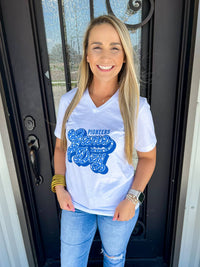 Marie & Co - Pioneer V Neck Game Day Tshirt