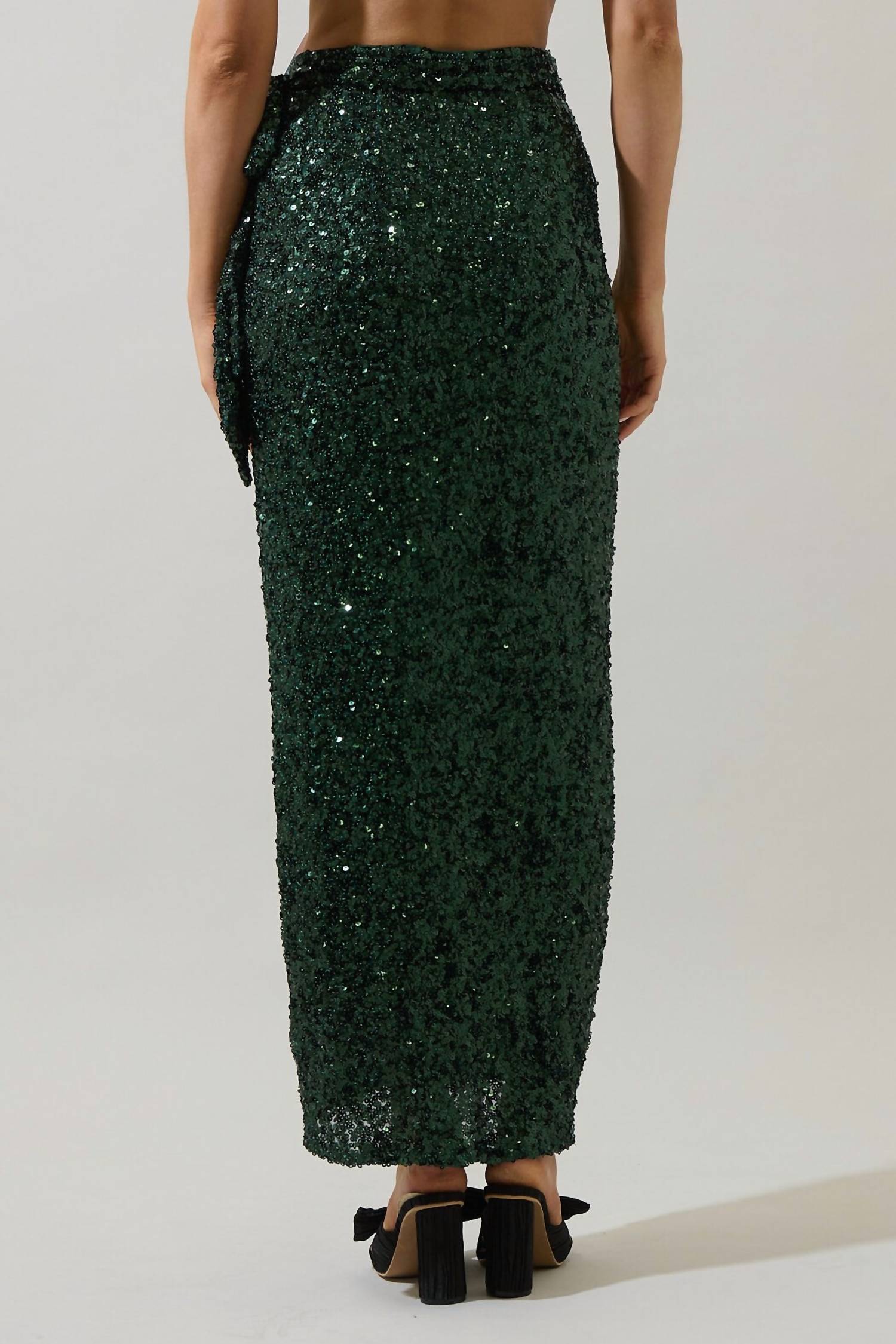Sugarlips - Korina Sequin Wrap Maxi Skirt