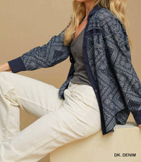 Umgee - Paisley Print Shirt Jacket