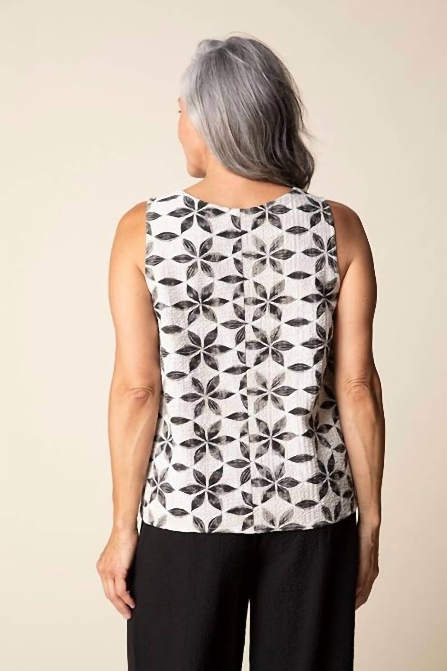 Habitat - Crinkle Crepe Floral Mixed Pleat Tank
