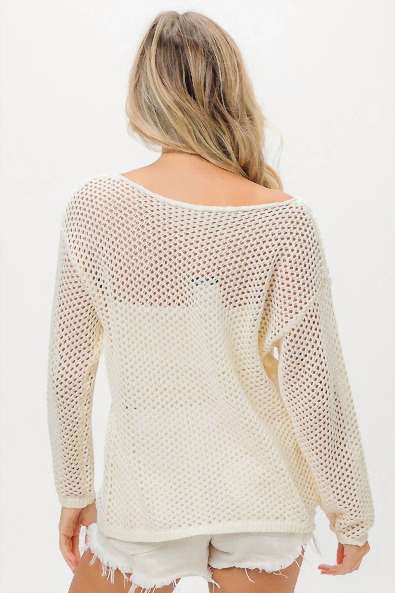 Bibi - Usa Open Knit Top