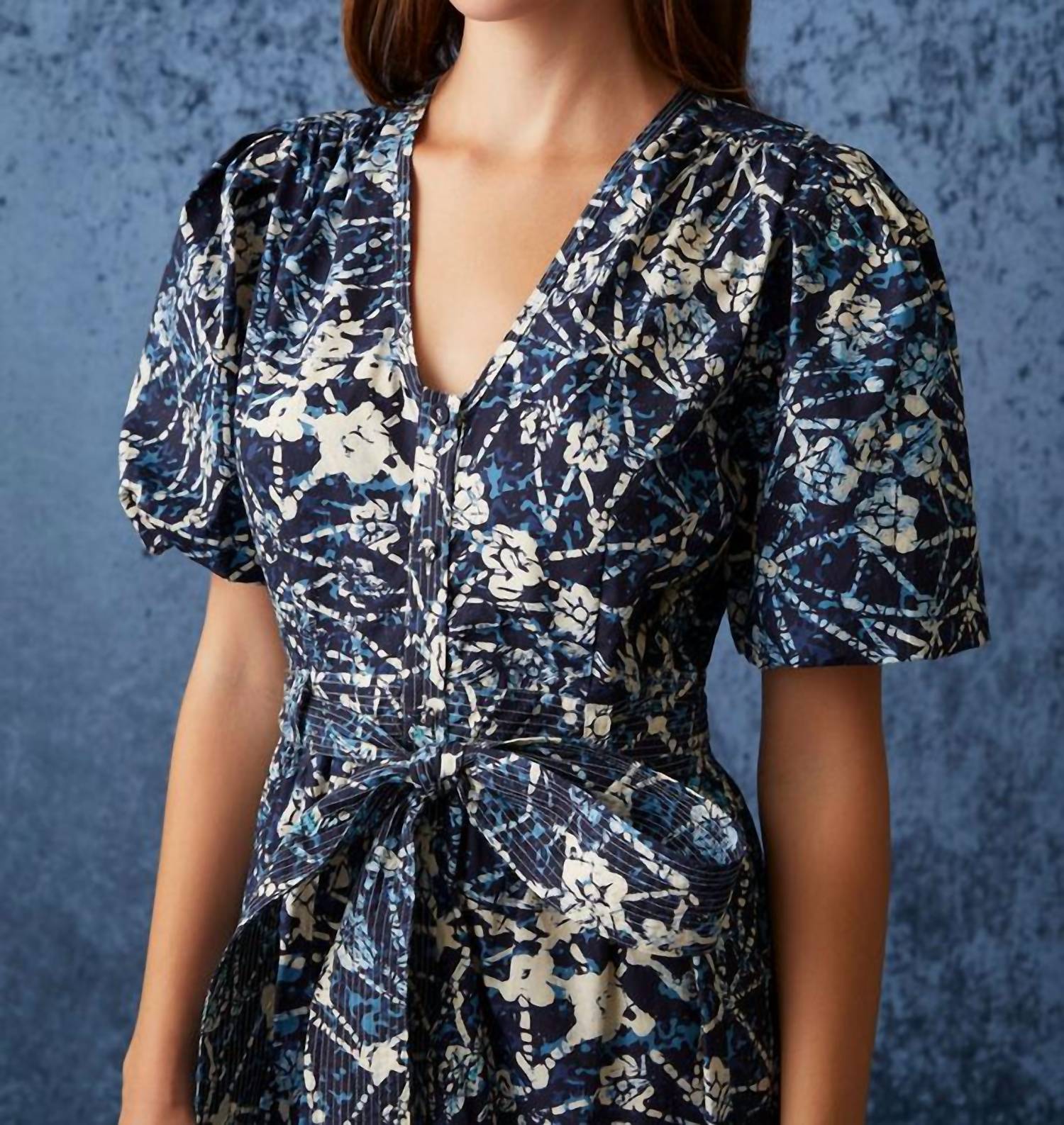 Marie Oliver - Natalie Batik Floral Midi Dress