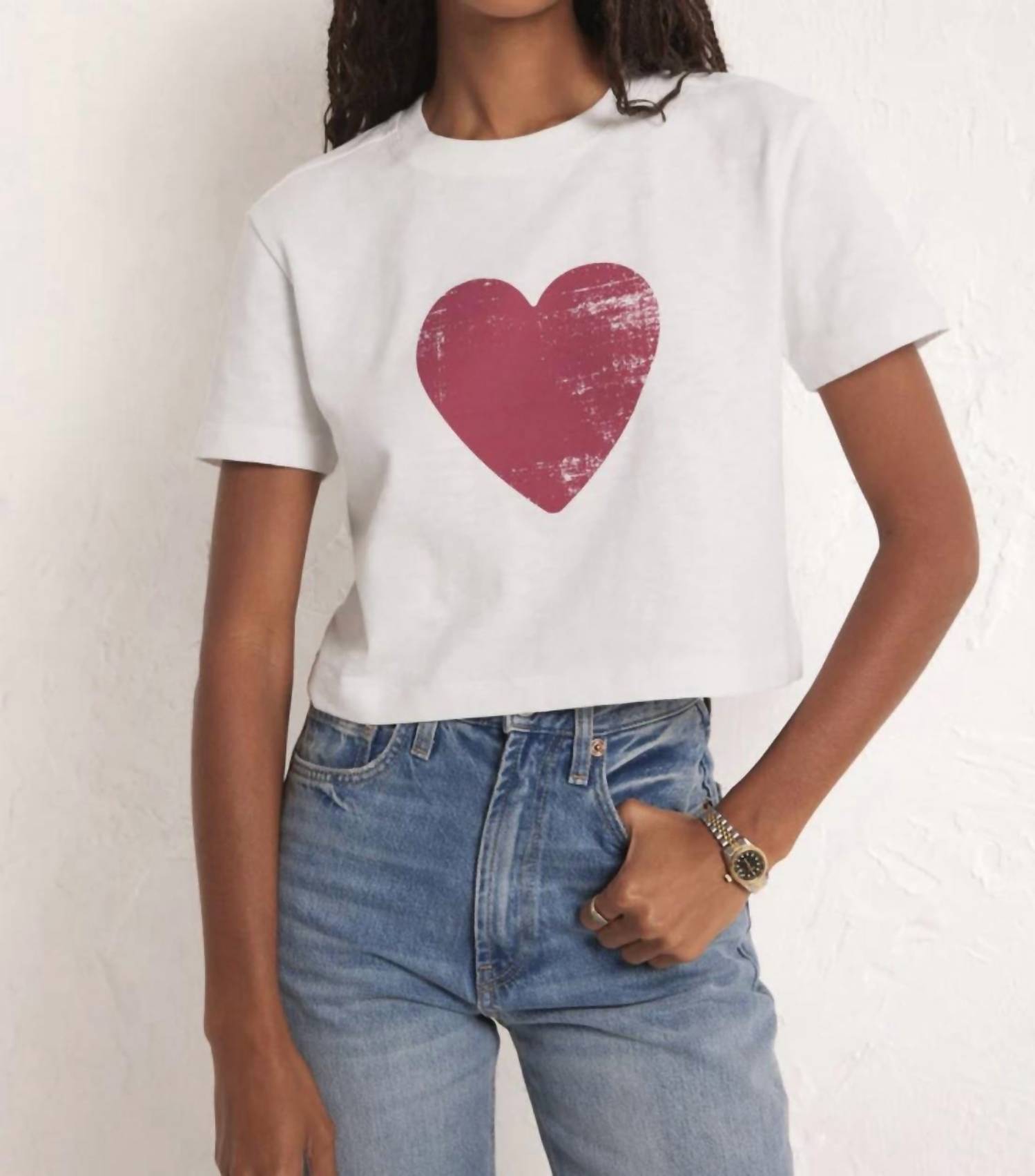 Z Supply - You Are My Heart Cropped Graphic Tee