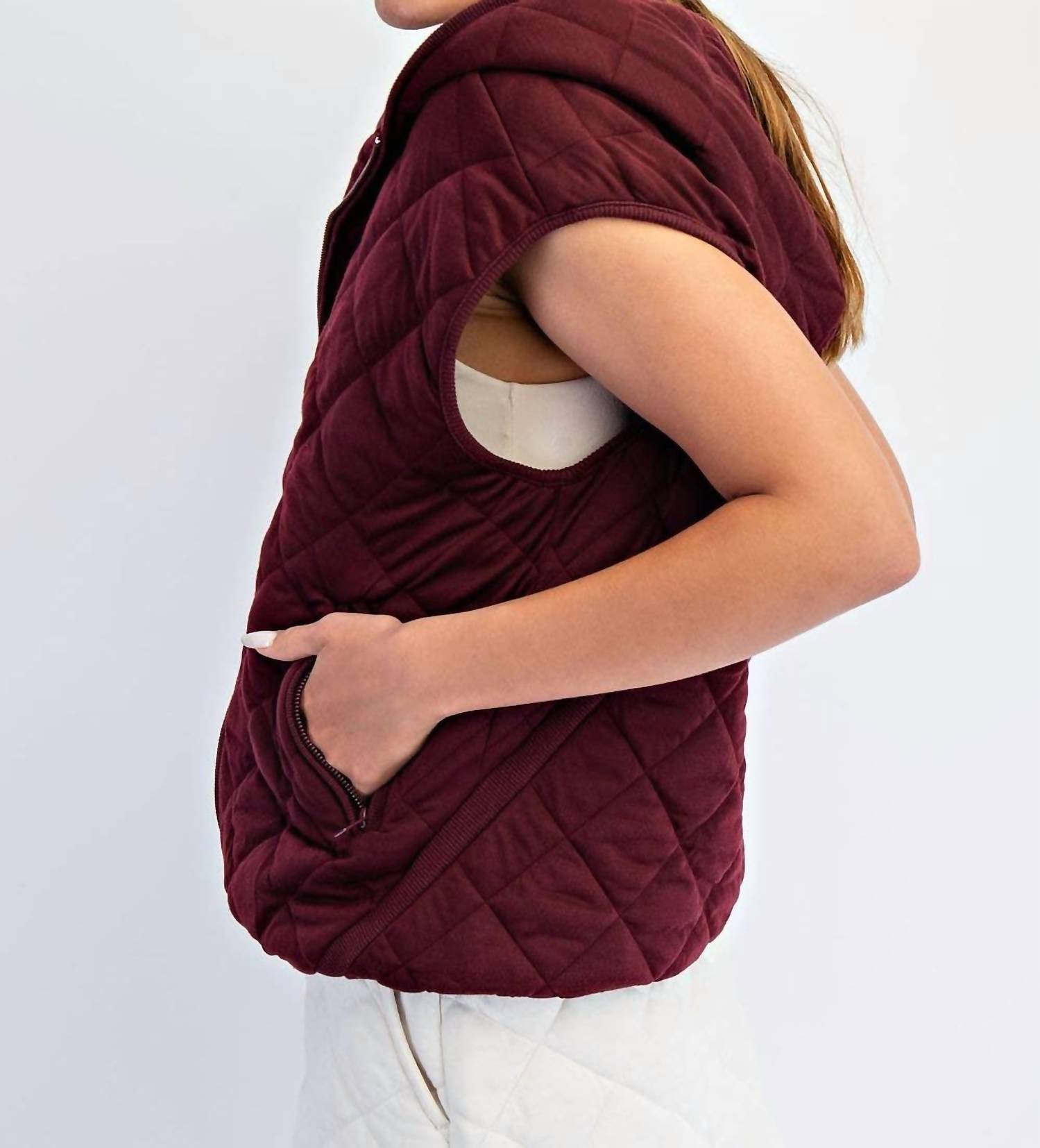 Rae Mode - Quilted Hoodie Vest