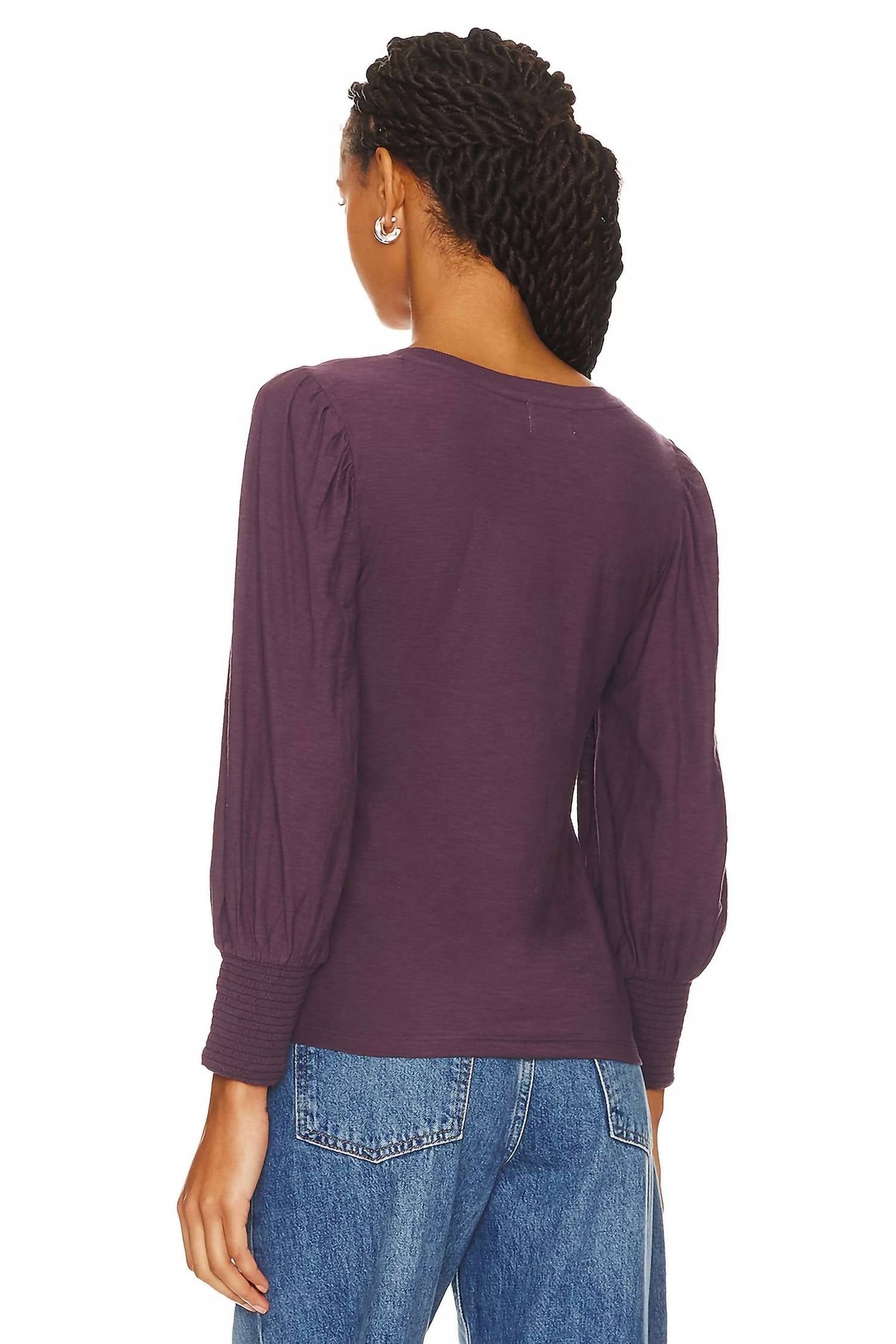 Nation Ltd - Loren Smocked Peasant Tee