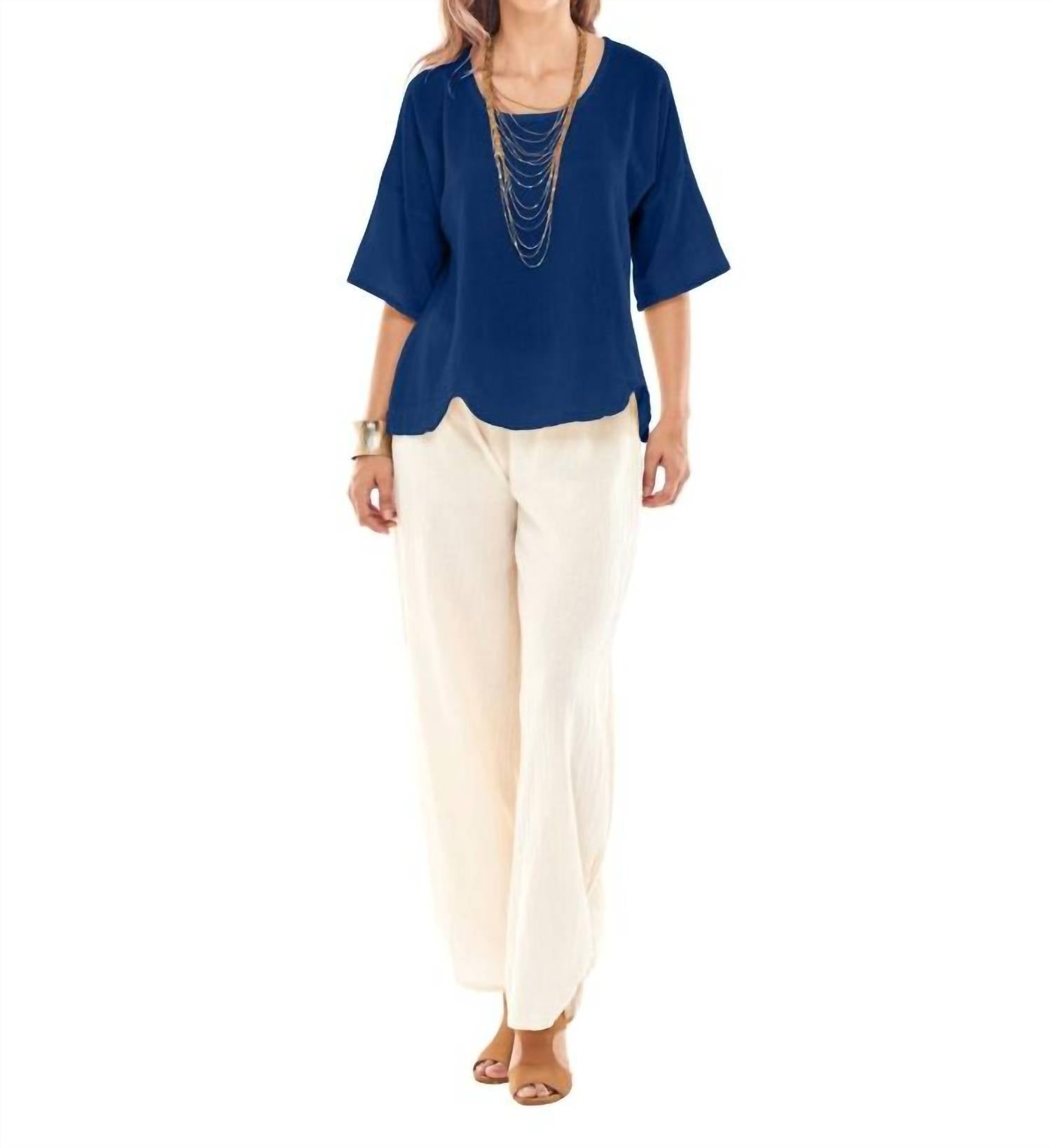 Oh My Gauze! - Scallop Top