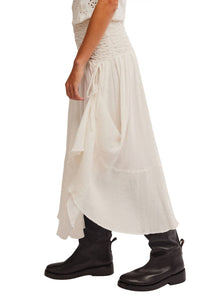 Free People - Prairie Convertible Cotton Smocked Skirt