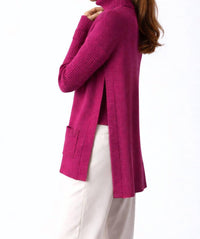 J'Envie/Eli The Prague Pullover in sangria - women's sweater - detail view