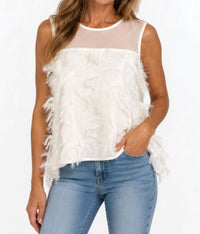 Ic Collection - Eyelash Sleeveless Tank Top