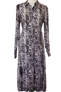 Go By Go Silk - Go Get Schooled Snake Print Midi Dress