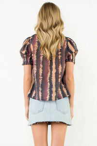 Thml - Tie Dye Stripe V-neck Top