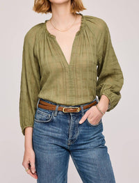 Gentle Fawn - Atlas Textured Cotton Blouse