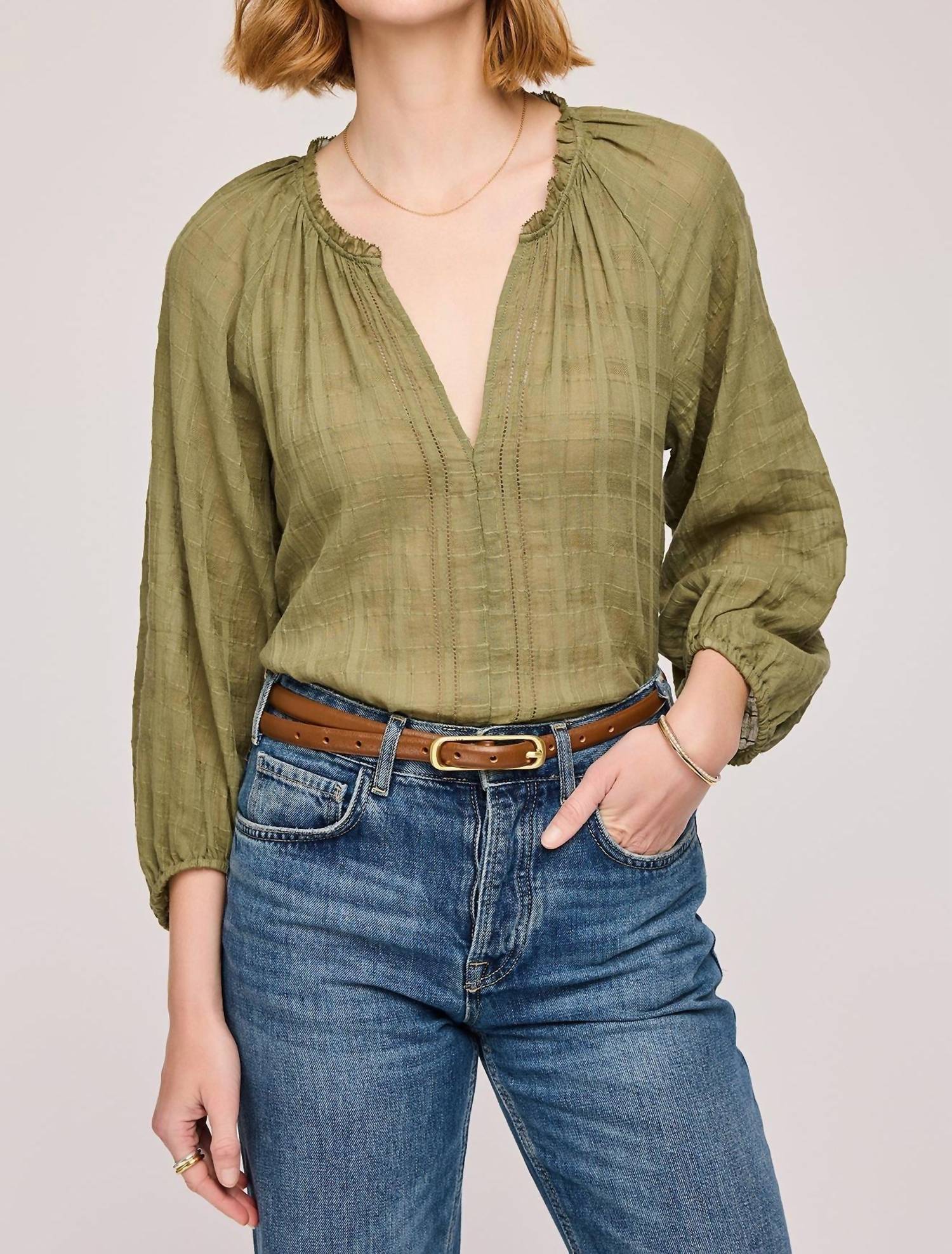Gentle Fawn - Atlas Textured Cotton Blouse