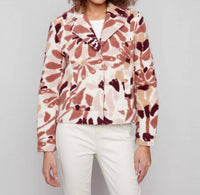 Charlie B - Floral Sherpa Fleece Short Coat